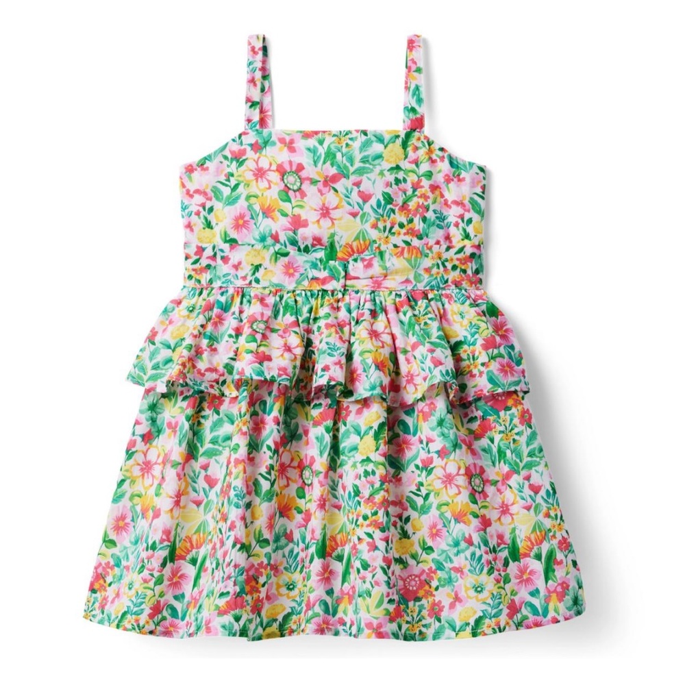 Janie and Jack FLORAL PEPLUM SUNDRESS NWT size 7